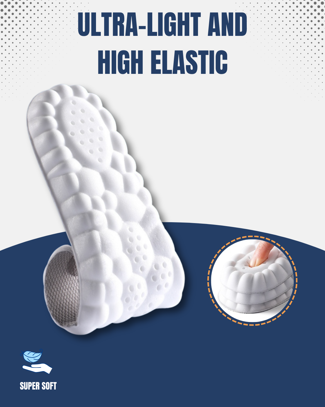 4D Cloud Technology Soft Breathable Insole