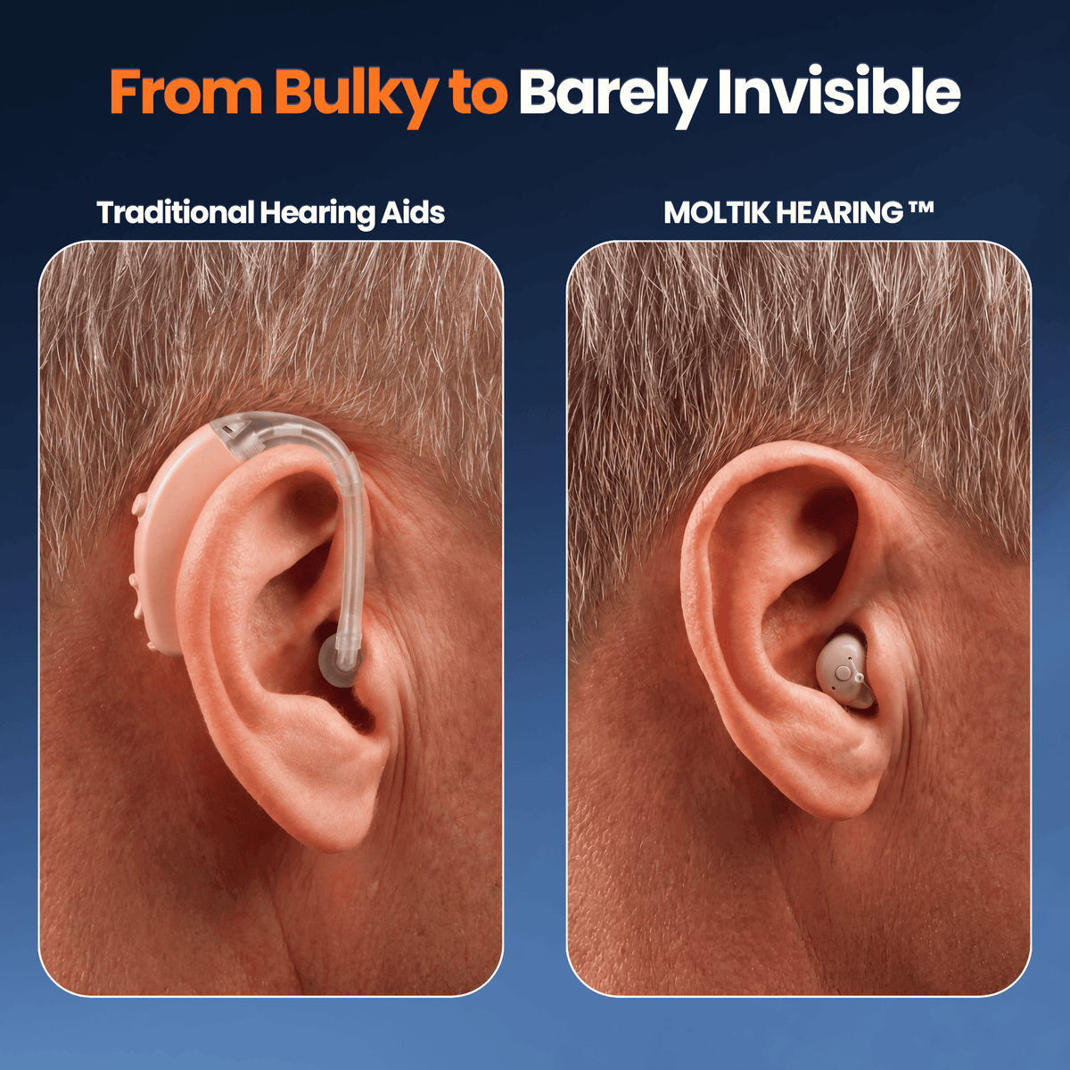 MOLTIK HEARING™ MODERN COMFORT HEARING AIDS (OTC)