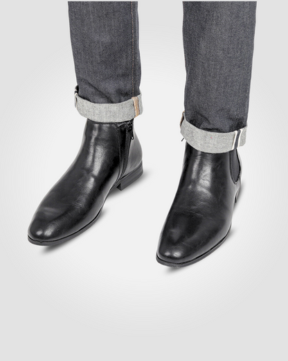 MASSIMO E38 HIGHT TOP LEATHER SHOES