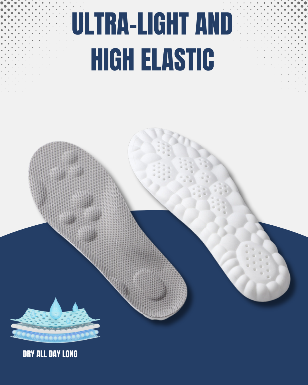 4D Cloud Technology Soft Breathable Insole