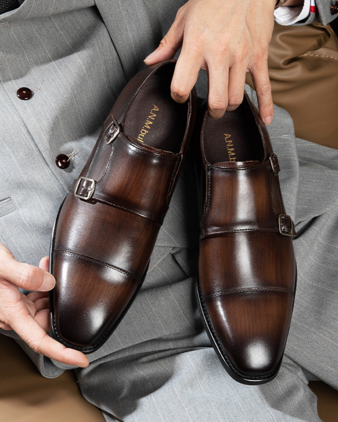 FRANCESCO E26 MONK STRAPS SHOES